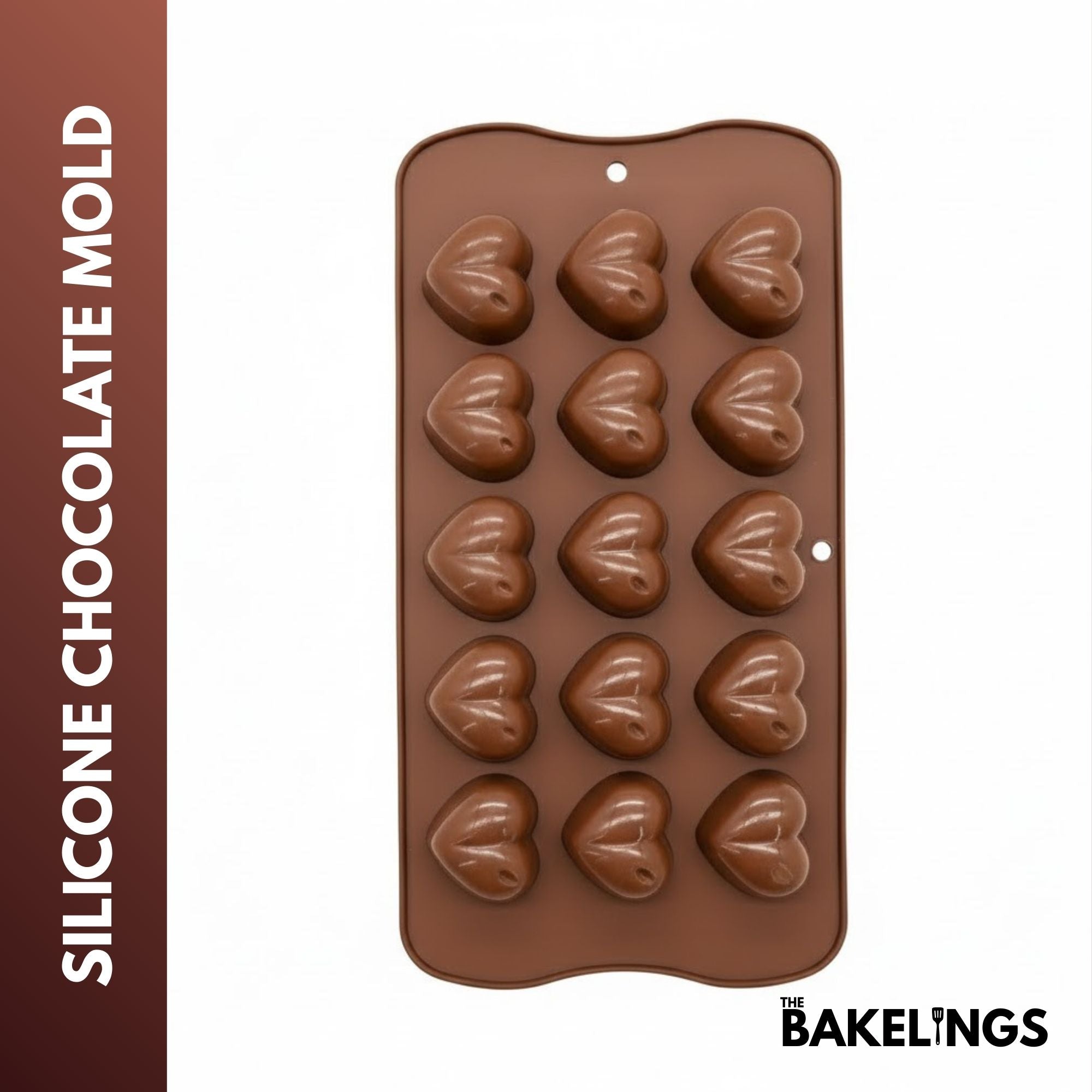 15-Cavity 3D Heart Shape Silicone Chocolate Mold