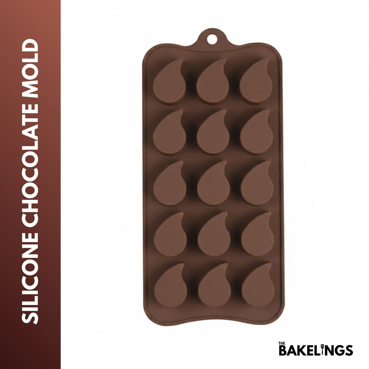 15-Cavity Drop Shape Silicone Chocolate Mold