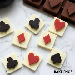 8-Cavity Playing Card Suits Shape Silicone Chocolate Mold