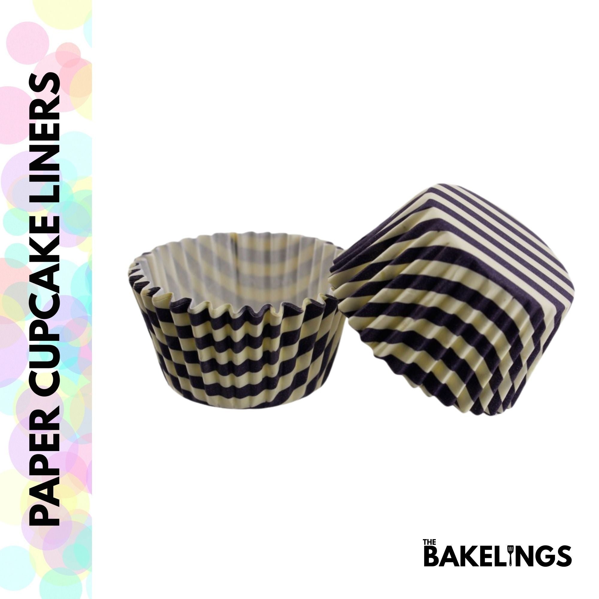 Cupcake Liners Midnight Stripes 32 Pcs