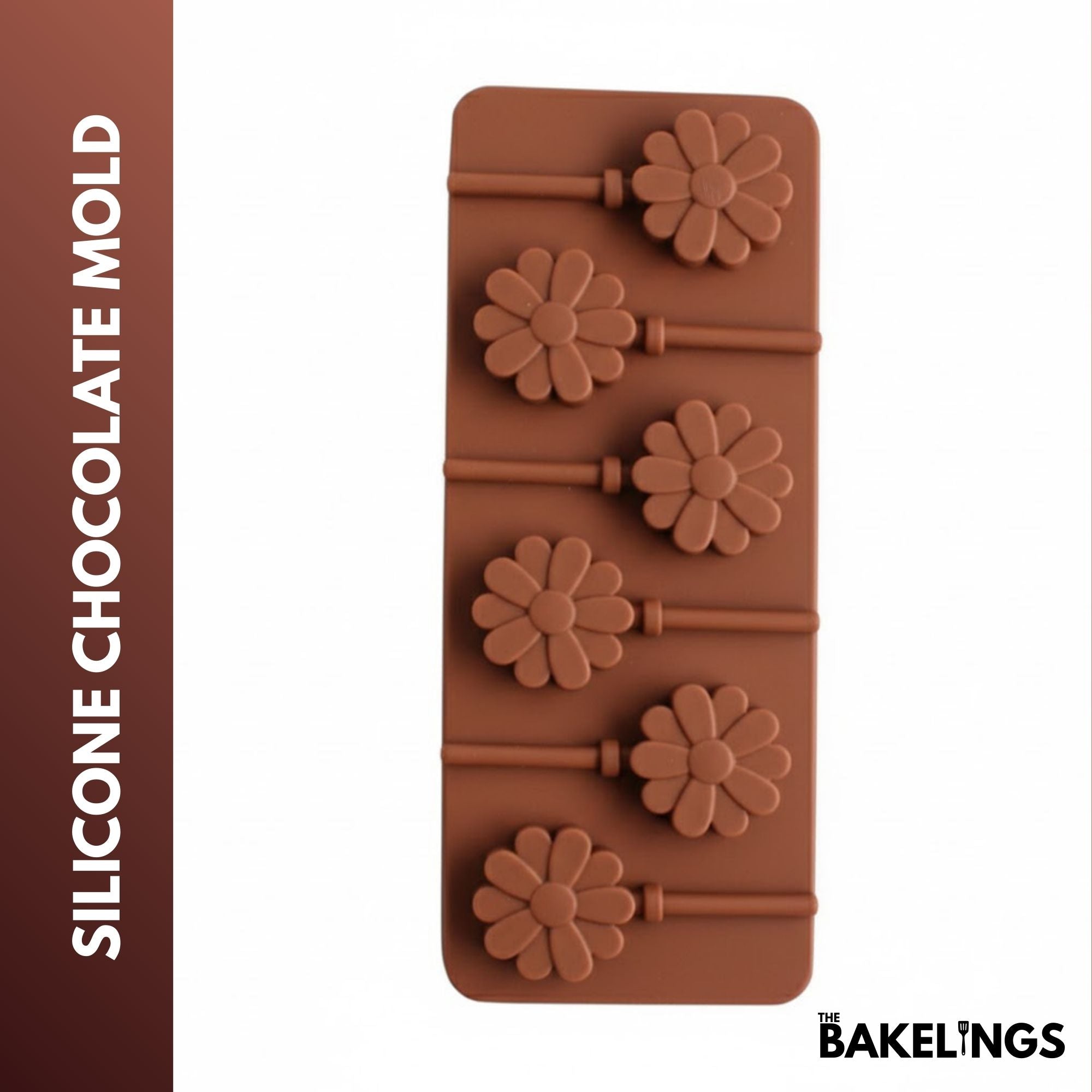 Silikon-Schokoladenform in Gänseblümchenform mit 6 Mulden