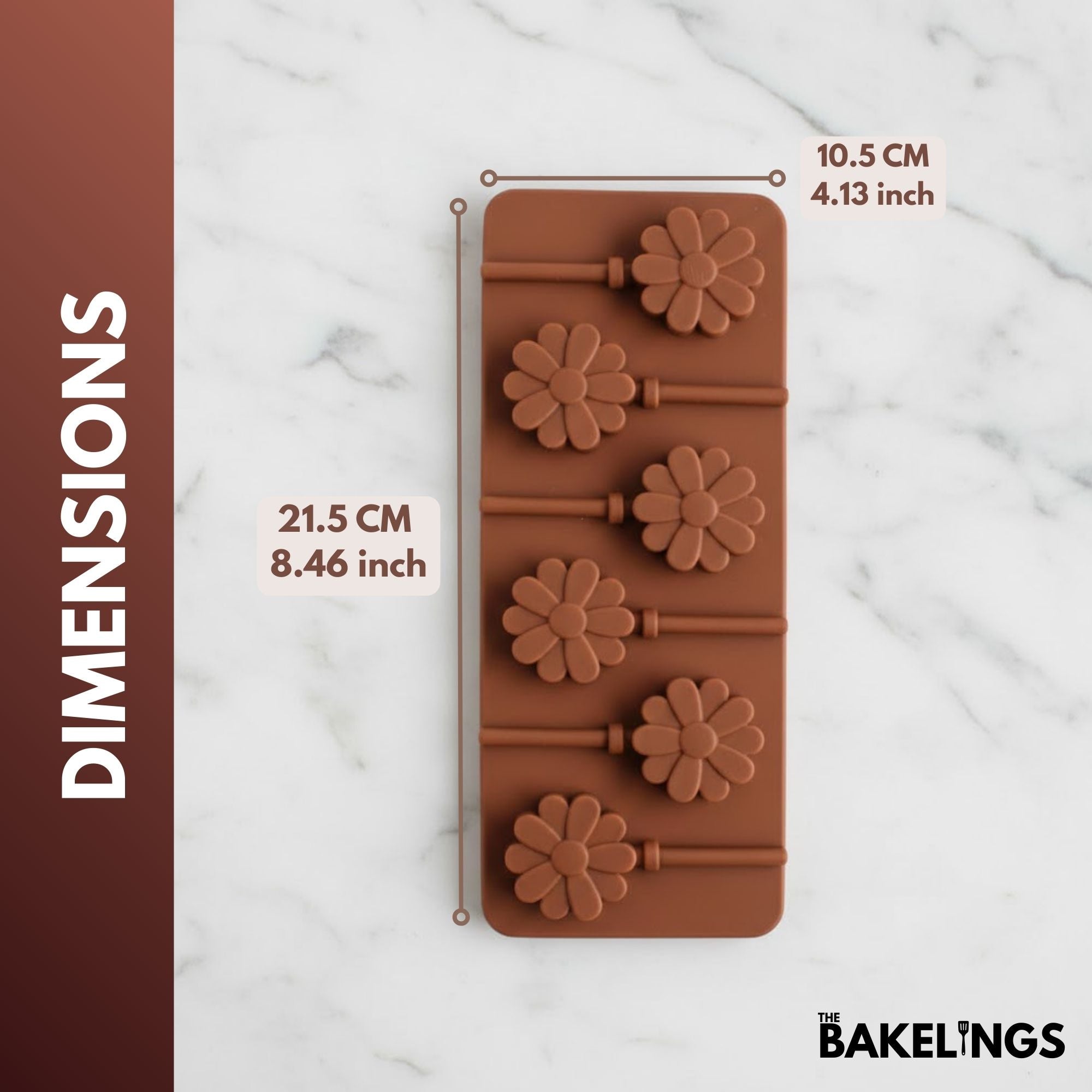 Silikon-Schokoladenform in Gänseblümchenform mit 6 Mulden