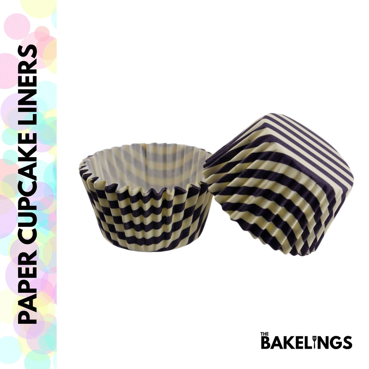 Cupcake Liners Midnight Stripes 32 Pcs