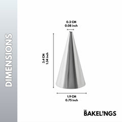 Stainless Steel Piping Nozzle Tip – Decorative Pattern Series | Model #213