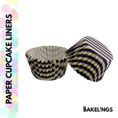 Cupcake Liners Midnight Stripes 32 Pcs
