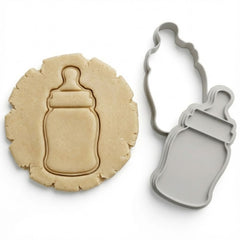 Classic Baby Bottle Cookie Cutter & Stamp Set | Food-Grade PLA