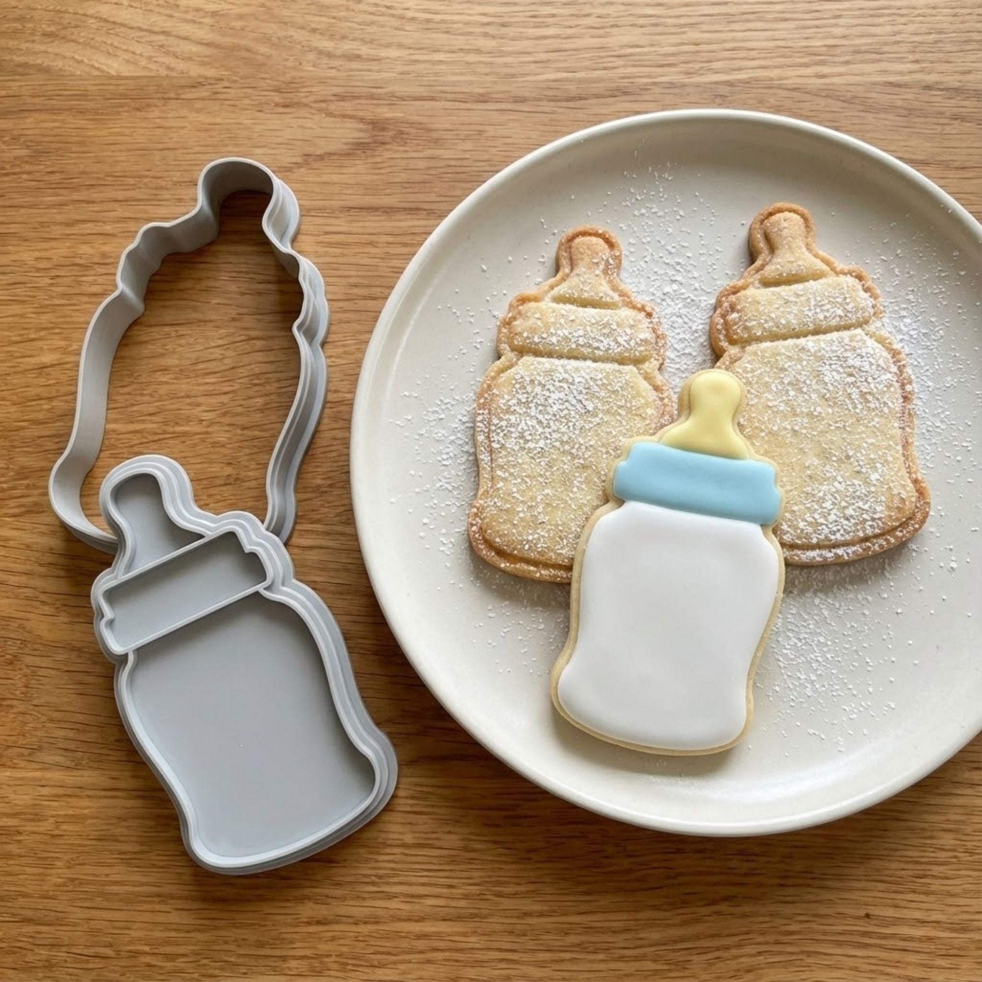 Classic Baby Bottle Cookie Cutter & Stamp Set | Food-Grade PLA