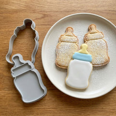 Classic Baby Bottle Cookie Cutter & Stamp Set | Food-Grade PLA