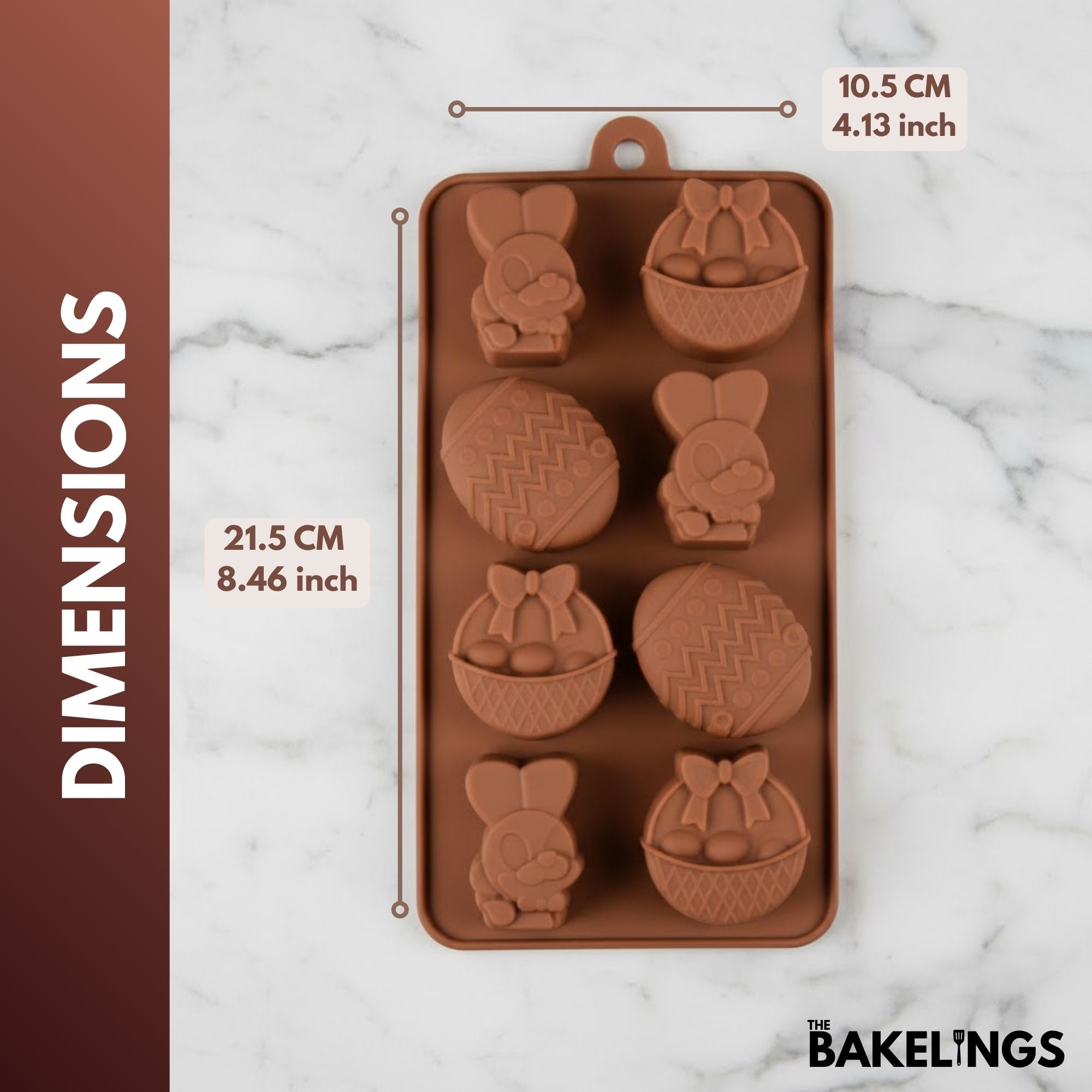 Silikon-Schokoladenform mit 8 Mulden in Osterform