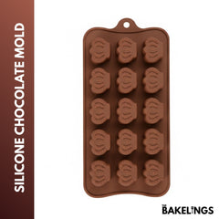Silikon-Schokoladenform in Kronenform mit 15 Mulden