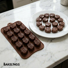 Silikon-Schokoladenform in Kronenform mit 15 Mulden