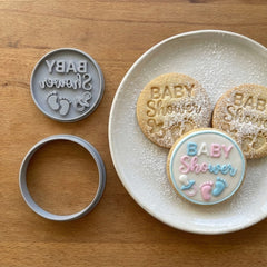 Baby Shower Script Cookie Cutter & Stamp Set | Food-Grade PLA