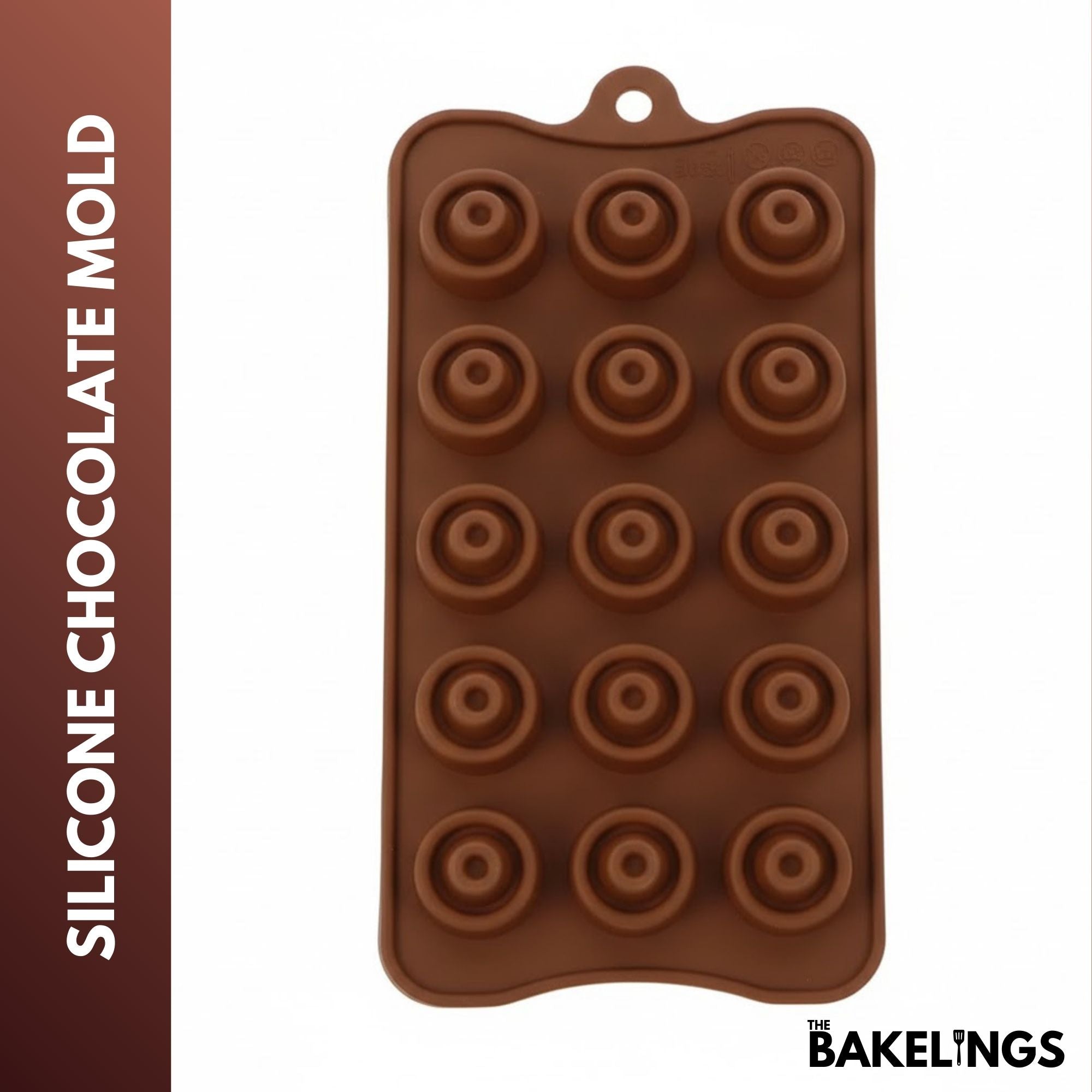 15-Cavity Round Swirl Shape Silicone Chocolate Mold