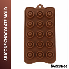 15-Cavity Round Swirl Shape Silicone Chocolate Mold