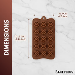 15-Cavity Round Swirl Shape Silicone Chocolate Mold