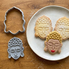 Serene Buddha Cookie Cutter & Stamp | Food-Grade PLA