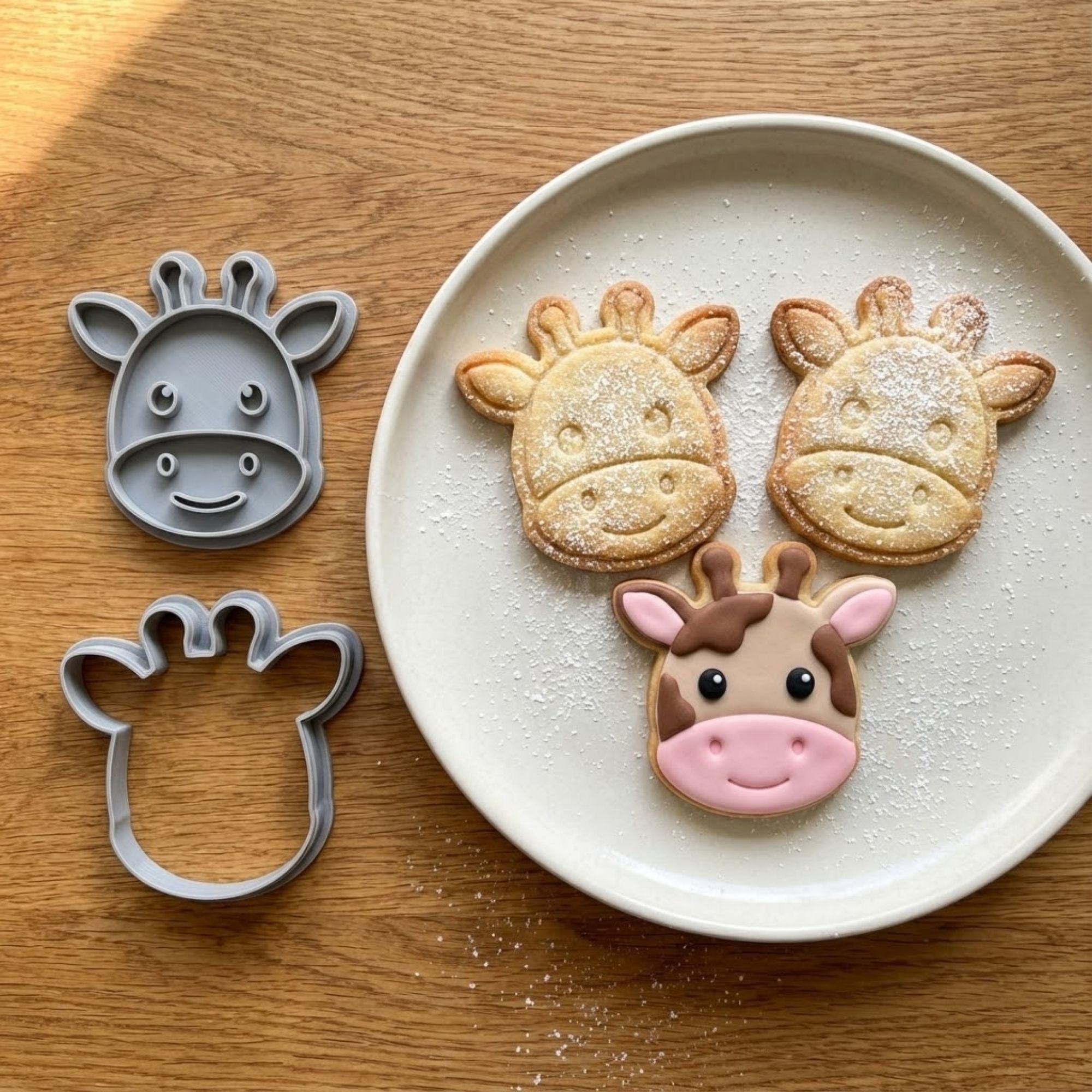 Giraffe Cookie Cutter & Stamp Set | Food-Grade PLA
