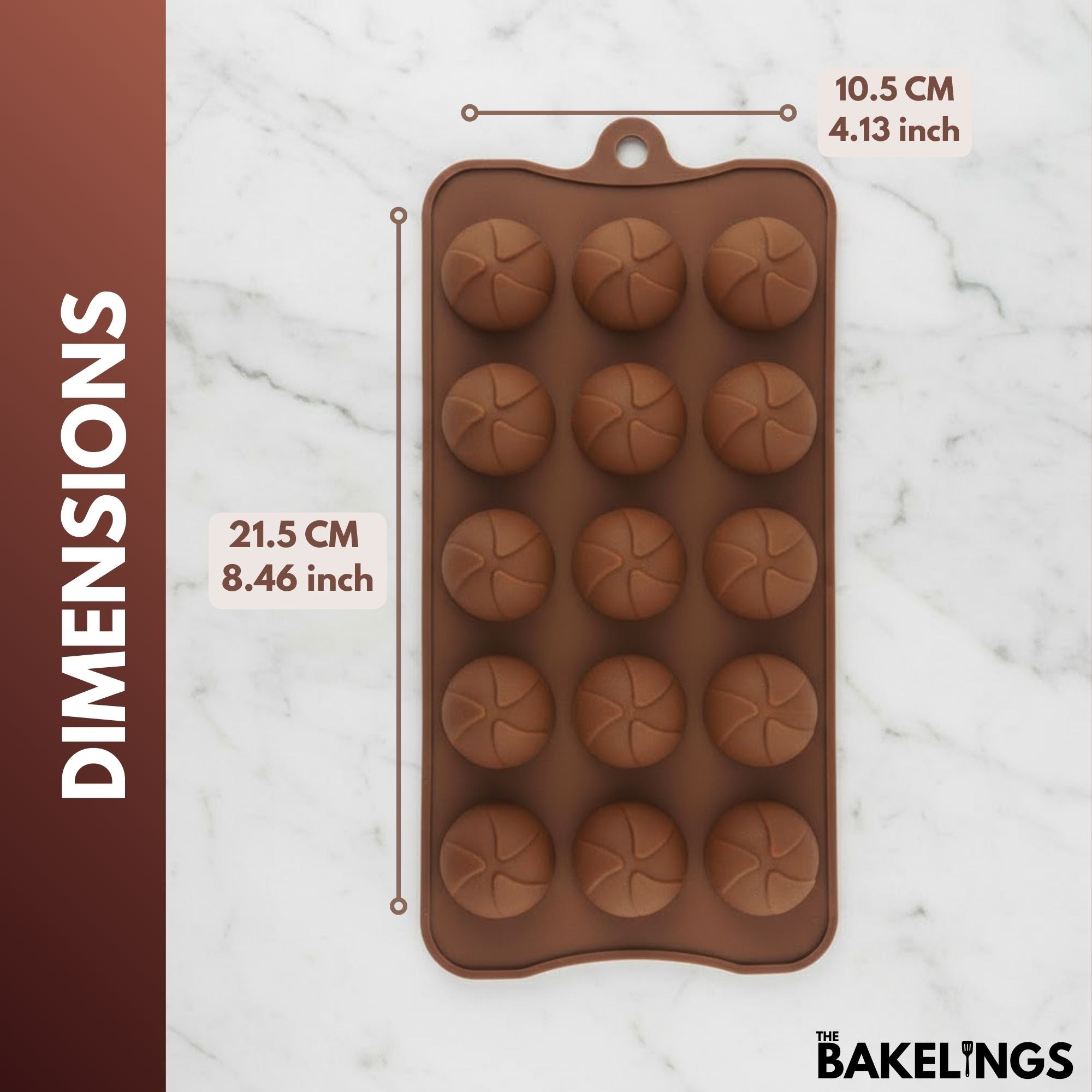 15-Cavity Spiral Swirl Shape Silicone Chocolate Mold