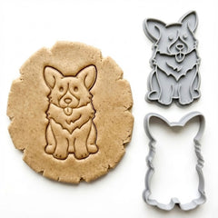 Corgi Cookie Cutter & Stamp Set | Food-Grade PLA