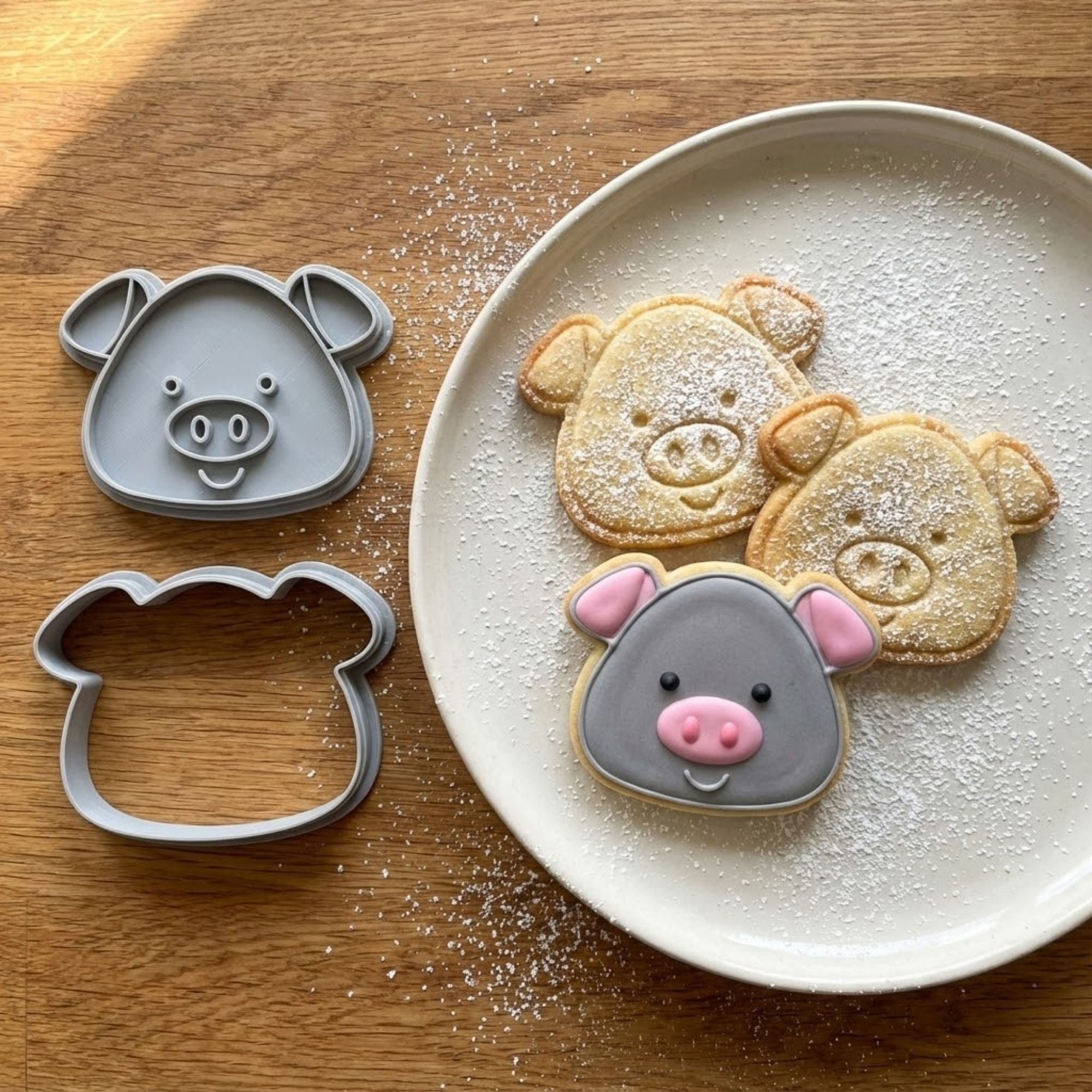 Sweet Piggy Cookie Cutter & Stamp Set | Food-Grade PLA