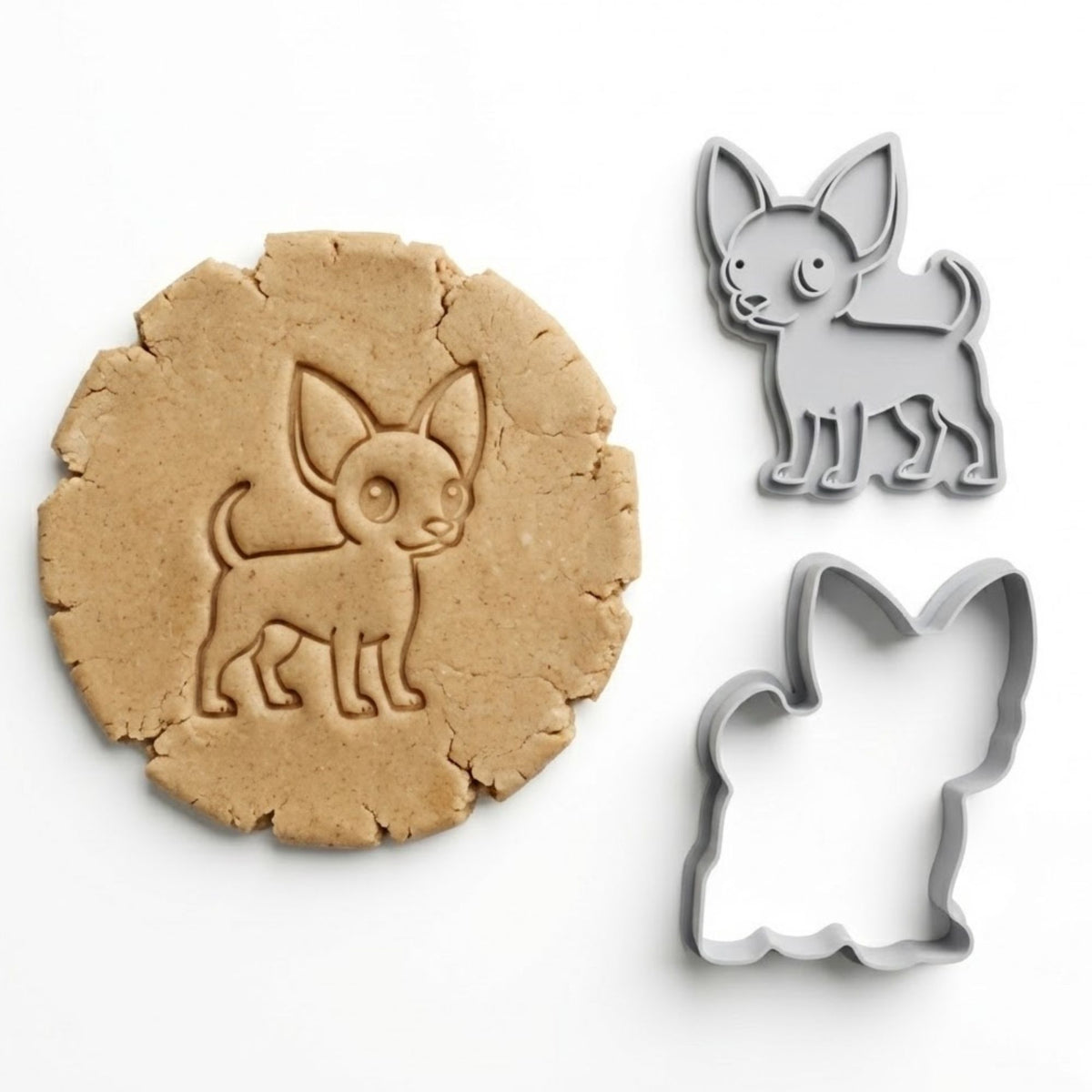 Chihuahua Cookie Cutter & Stamp Set | Food-Grade PLA