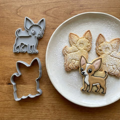 Chihuahua Cookie Cutter & Stamp Set | Food-Grade PLA