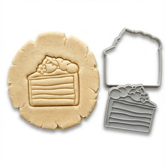 Strawberry & Cream Cake Cookie Cutter & Stamp Set | Food-Grade PLA