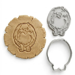 Pomeranian Cookie Cutter & Stamp Set | Food-Grade PLA