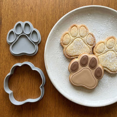 Universal Paw Print Cookie Cutter & Stamp Set | Food-Grade PLA