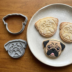 Mini French Bulldog Cookie Cutter & Stamp Set | Food-Grade PLA