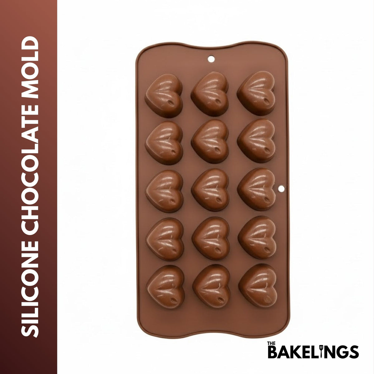 15-Cavity 3D Heart Shape Silicone Chocolate Mold