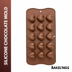 15-Cavity 3D Heart Shape Silicone Chocolate Mold
