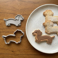 Dachshund Wiener Cookie Cutter & Stamp Set | Food-Grade PLA