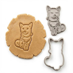 Shiba Inu Cookie Cutter & Stamp Set | Food-Grade PLA