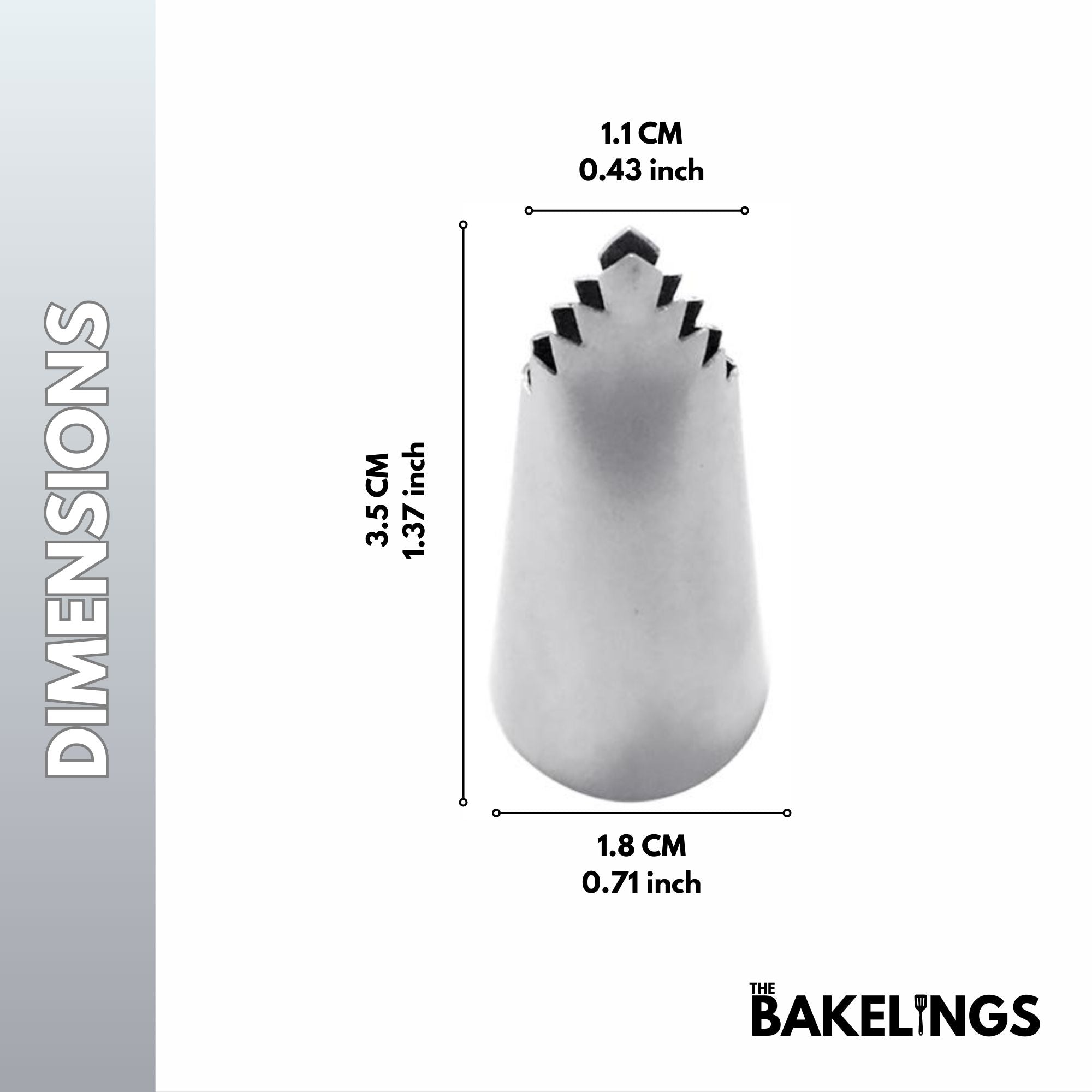 Stainless Steel Piping Nozzle Tip – Decorative Pattern Series | Model #216