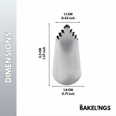 Stainless Steel Piping Nozzle Tip – Decorative Pattern Series | Model #216