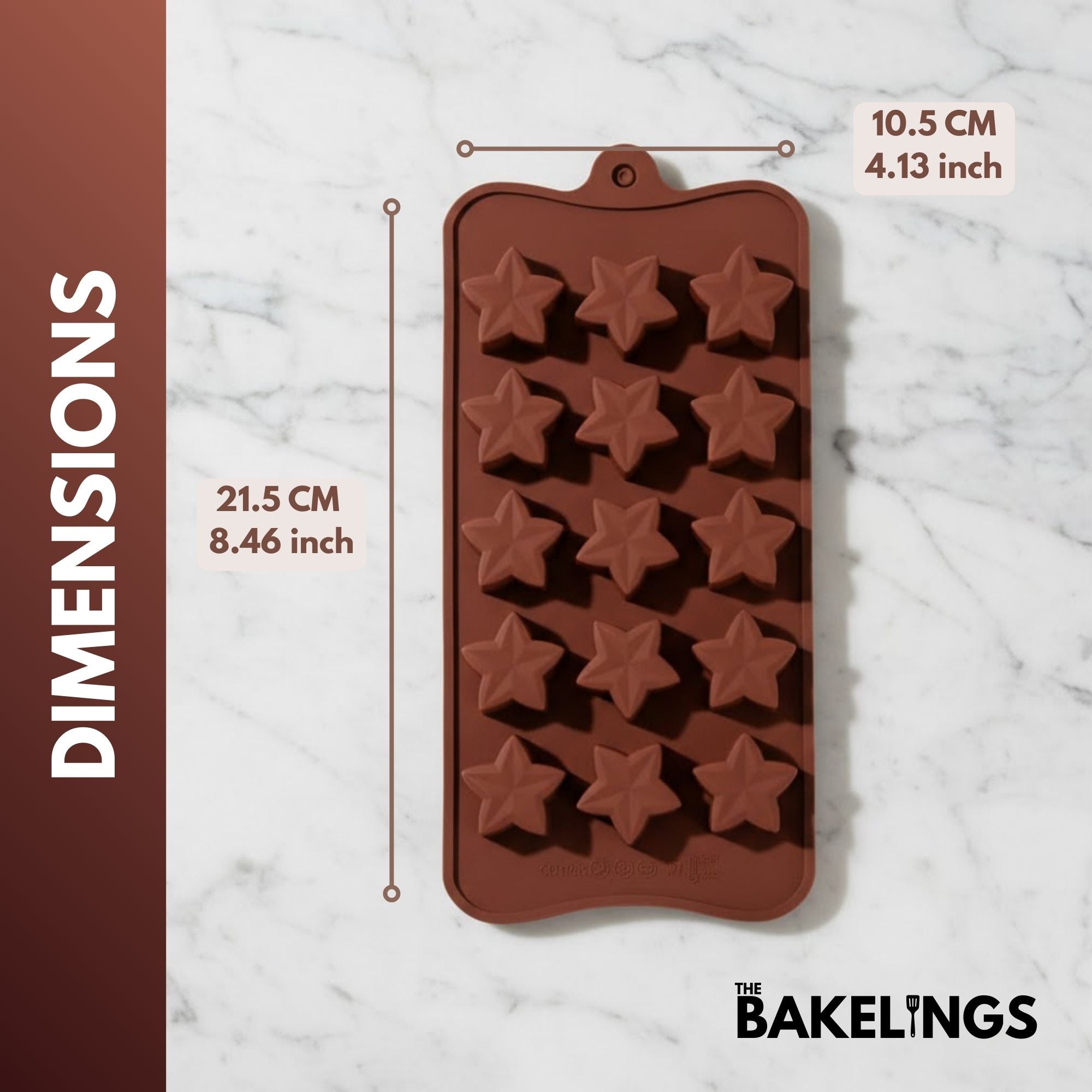 15-Cavity Mini Stars Silicone Chocolate Mold