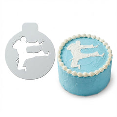 Karate Kick | Round Cake Top Stencil – Reusable Cake Decorating Stencil