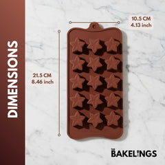 15-Cavity Mini Stars Silicone Chocolate Mold