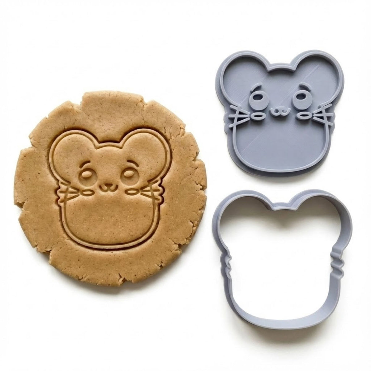 Whiskers the Mouse Cookie Cutter & Stamp | Food-Grade PLA