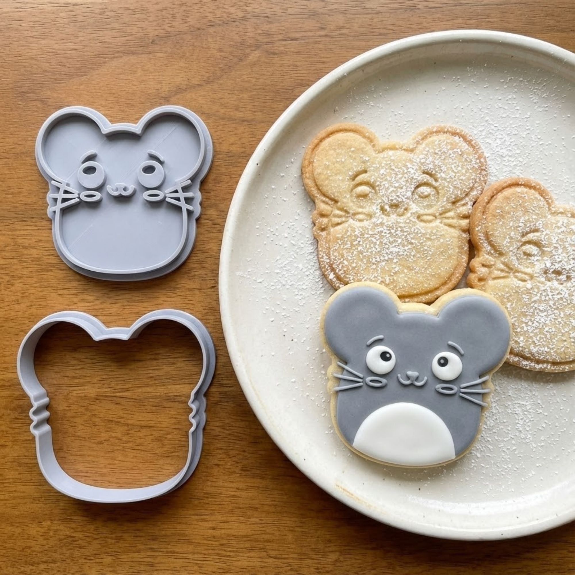 Whiskers the Mouse Cookie Cutter & Stamp | Food-Grade PLA