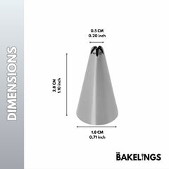 Stainless Steel Piping Nozzle Tip – Decorative Pattern Series | Model #217