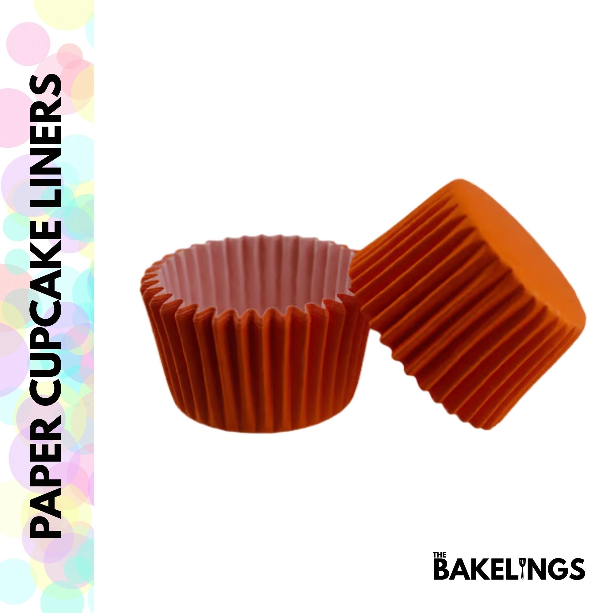 Cupcake Liners Vibrant Orange 32 Pcs