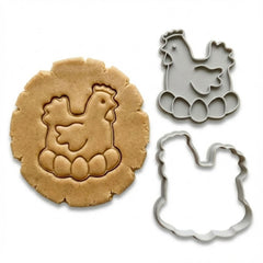 Broody Hen Cookie Cutter & Stamp | Food-Grade PLA