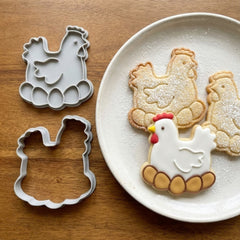 Broody Hen Cookie Cutter & Stamp | Food-Grade PLA
