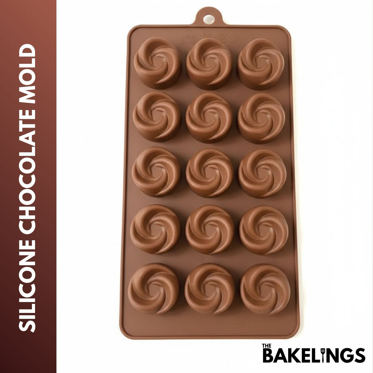 15-Cavity Mini Rose Shape Silicone Chocolate Mold