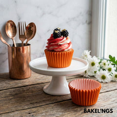 Cupcake Liners Vibrant Orange 32 Pcs