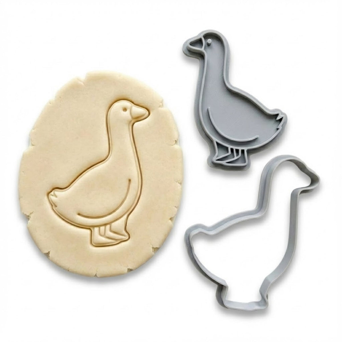 Farmhouse Goose Cookie Cutter & Stamp | Food-Grade PLA