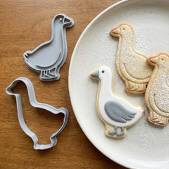 Farmhouse Goose Cookie Cutter & Stamp | Food-Grade PLA