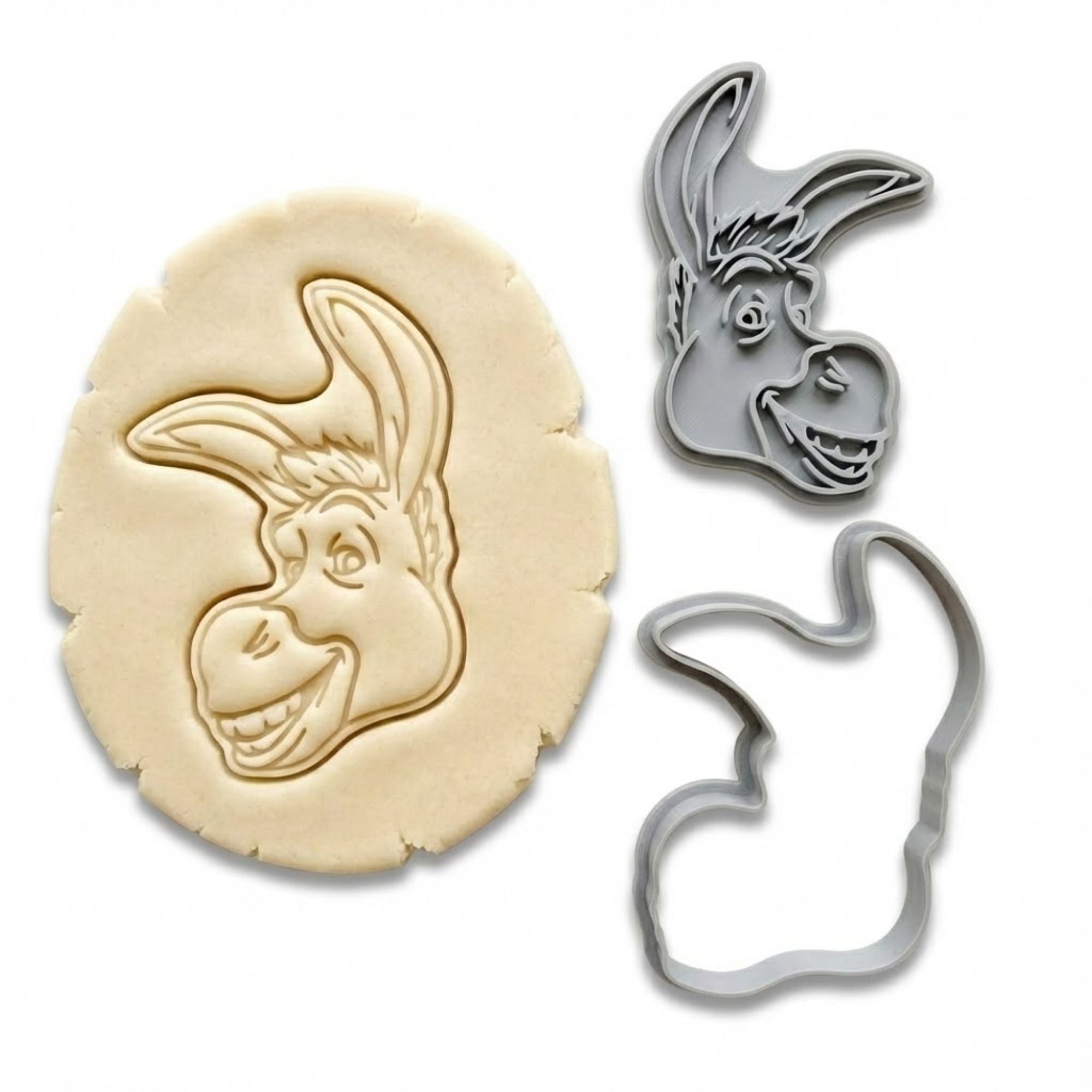 Cheerful Donkey Cookie Cutter & Stamp | Food-Grade PLA